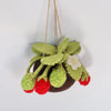 PRE ORDER Raspberry felt Kokedama - hanging plant