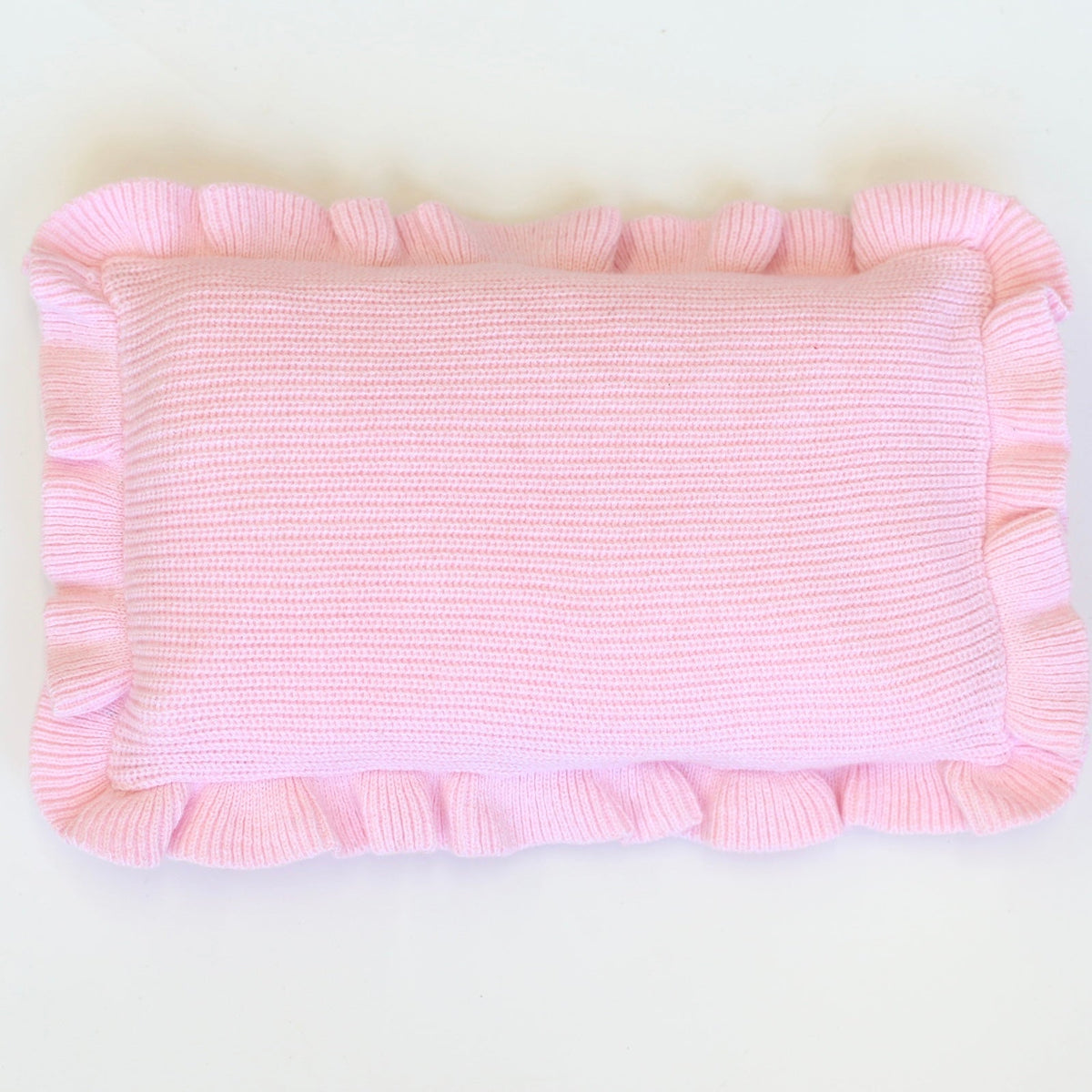 Powder Pink frilled doll Blanket + Pillow set
