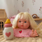 🍓 Strawberry Frilled Bib & Diaper Doll Set - Fits 34-38cm Minikane Gordis, Mini Colettos, Llorens dolls