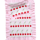 Frilled Gingham Cherry Blanket + Pillow set