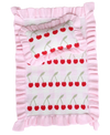 Frilled Gingham Cherry Blanket + Pillow set