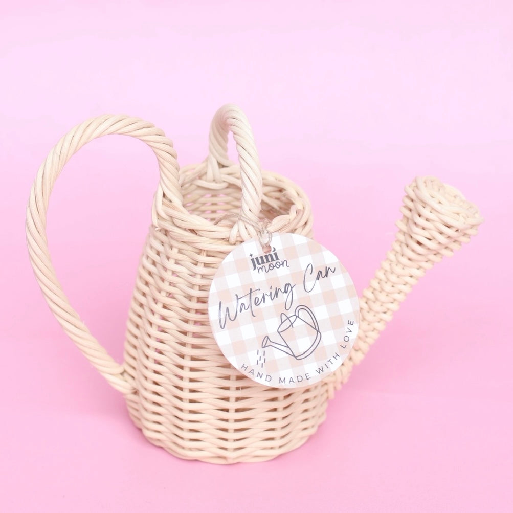 Natural rattan watering can