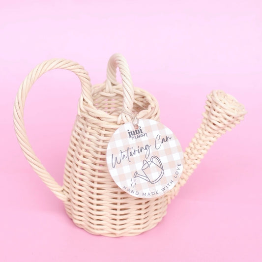 Natural rattan watering can