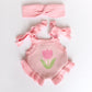 PRE ORDER Doll Garden girls Pink knitted Romper Dolls clothes - Fits 34-38cm Minikane Gordis, Mini Colettos, Miniland Dolls, Llorens dolls