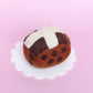 Felt chocolate hot cross buns - set or single