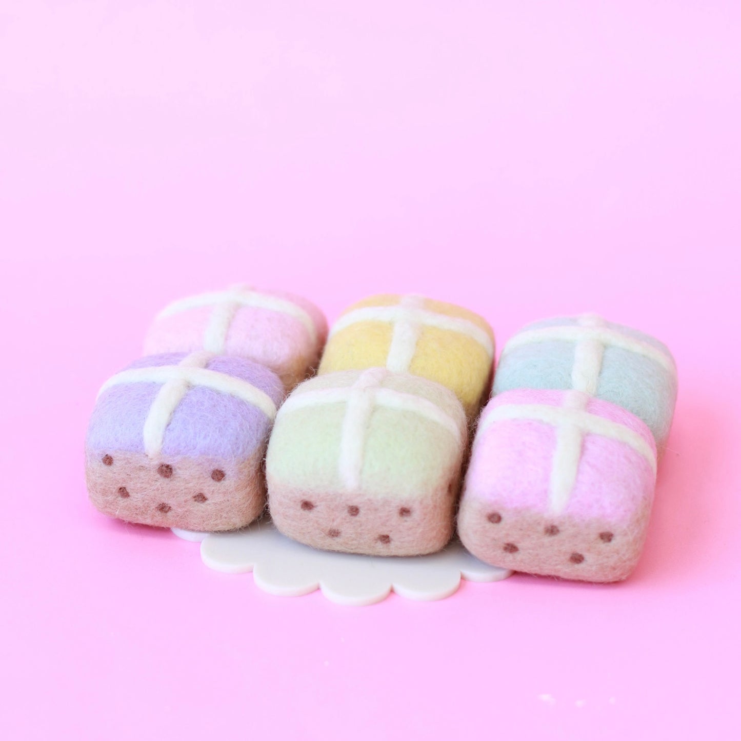 Coming soon!! Pastel Rainbow Mini Buns - 6 pce