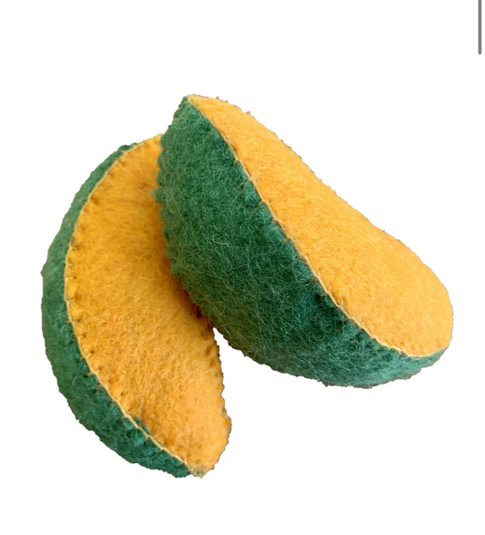 Papoose Felt kent Pumpkin wedges- 2 pce set