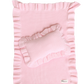 Powder Pink frilled doll Blanket + Pillow set