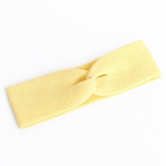 PRE ORDER yellow knitted cotton doll knot headband - Fits 34-38cm Minikane Gordis, Mini Colettos, Miniland Dolls, Llorens dolls