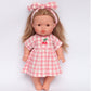 Blush Cherry 🍒 Gingham Chloe Gingham dress - Fits 34-38cm Minikane Gordis, Mini Colettos, Llorens dolls