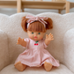 Dolls Dusty Pink Pinstripe Cherry 🍒 Gingham Chloe Gingham dress - Fits 34-38cm Minikane Gordis, Mini Colettos, Llorens dolls