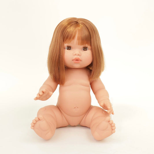 Llorens Mini Colettos Girl Doll Sadie 34cm with short red hair| Spanish Doll Australia