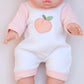 Peaches & Cream Doll Romper+Bow set🍑 Fits 34-38cm Minikane Gordis, Mini Colettos, Llorens dolls