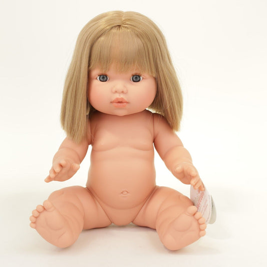 Llorens Mini Colettos Charlotte Girl Doll 34cm with short Blonde Hair Spanish Doll Australia