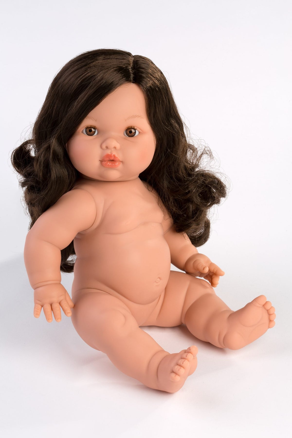 Llorens Mini Colettos Alaska Girl Doll 34cm with Long Brown Hair | Spanish Doll Australia
