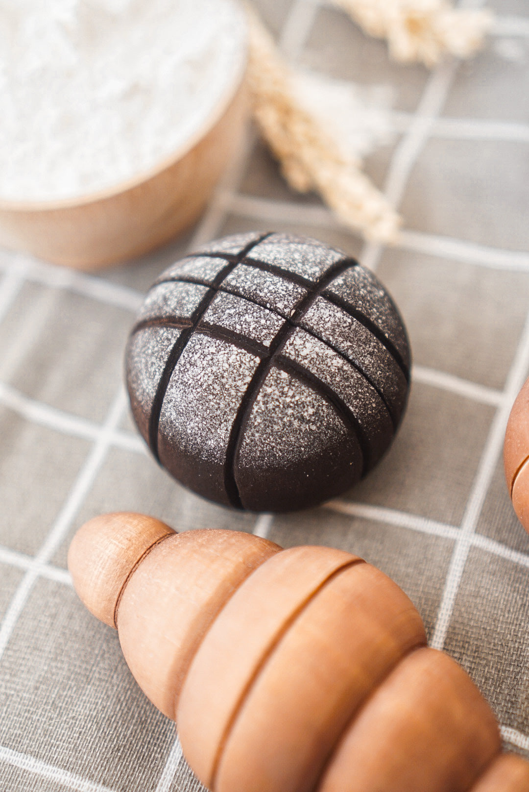 Wooden bread set (handmade and painted) 7 pce set