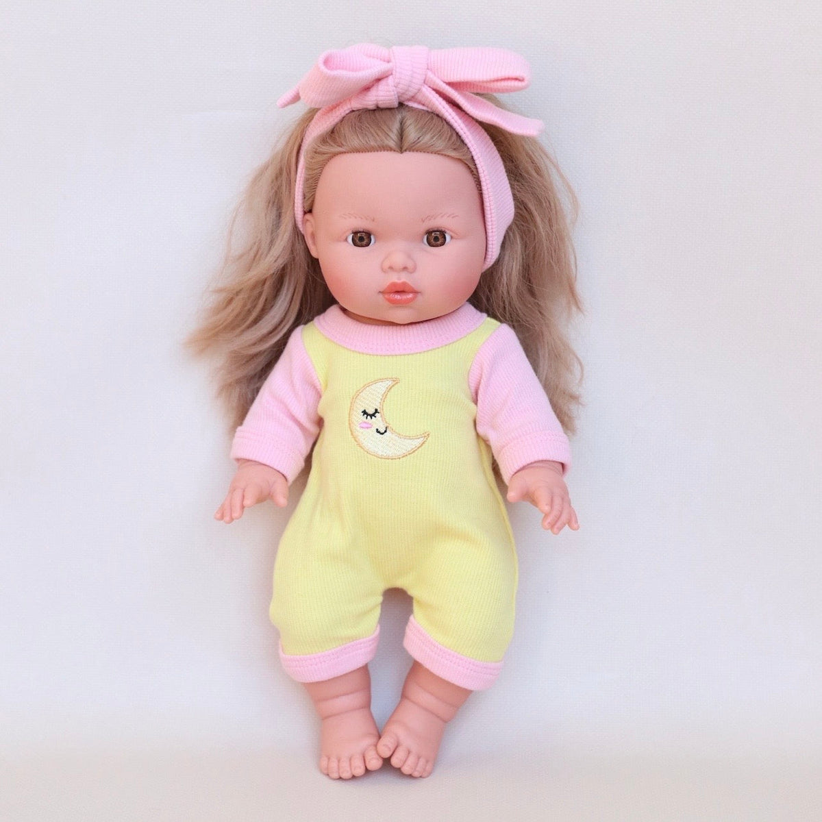 Doll Moonbeam Romper + Bow set - Fits 34-38cm Minikane Gordis, Mini Colettos, Llorens dolls