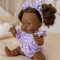 Lilac Gingham Doll Clothes Doll Romper Outfit for Miniland, Baby Dolls & 38cm Dolls - Fits 34-38cm Minikane Gordis, Mini Colettos, Llorens dolls