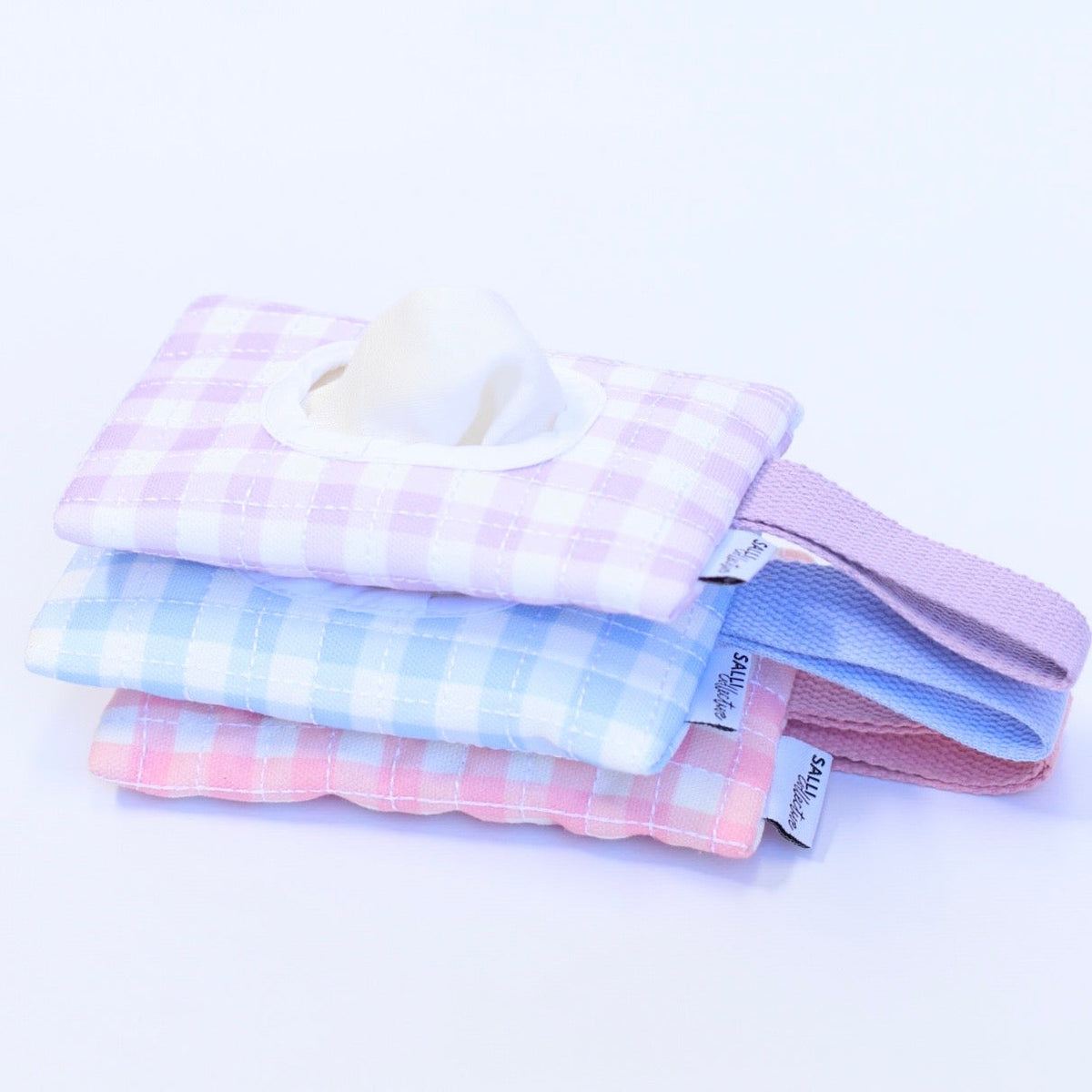 Dolly baby wipes set - Pink Gingam