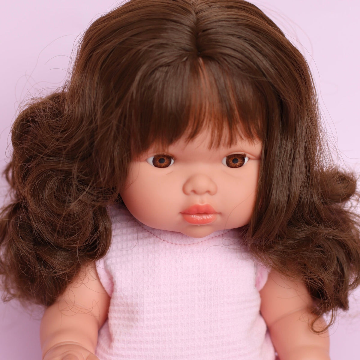 Llorens Mini Colettos Harper Girl Doll 34cm with Long Brown Hair | Spanish Doll Australia