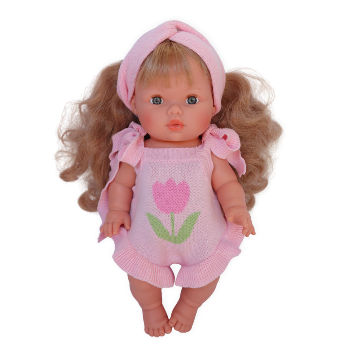 PRE ORDER Doll Garden girls Pink knitted Romper Dolls clothes - Fits 34-38cm Minikane Gordis, Mini Colettos, Miniland Dolls, Llorens dolls