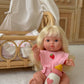 🍓 Strawberry Frilled Bib & Diaper Doll Set - Fits 34-38cm Minikane Gordis, Mini Colettos, Llorens dolls