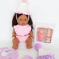 LLORENS DOLL Mini Colettos –  Llorens Mini Colette Isabel Girl Doll 34cm with Long Brown Hair | Spanish Doll Australia