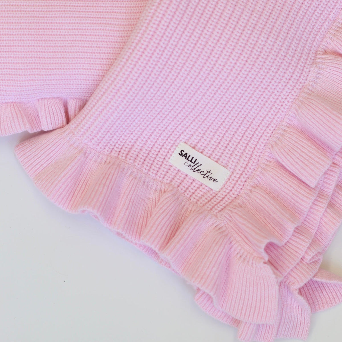 Powder Pink frilled doll Blanket + Pillow set