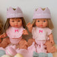 Hip Hooray cotton doll crown -Powder Pink and Mauve