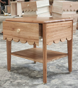 Scalloped night stand - SHIPPING QUOTE REQUIRED