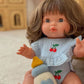 Cherry Frilled Bib & Diaper Doll Set 🍒Fits 34-38cm Minikane Gordis, Mini Colettos, Llorens dolls