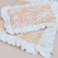Frilled Shelly blanket + Pillow set in SAND doll bedding