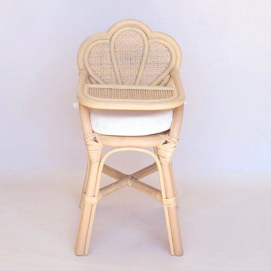 Oceana - Clam Rattan doll high chair