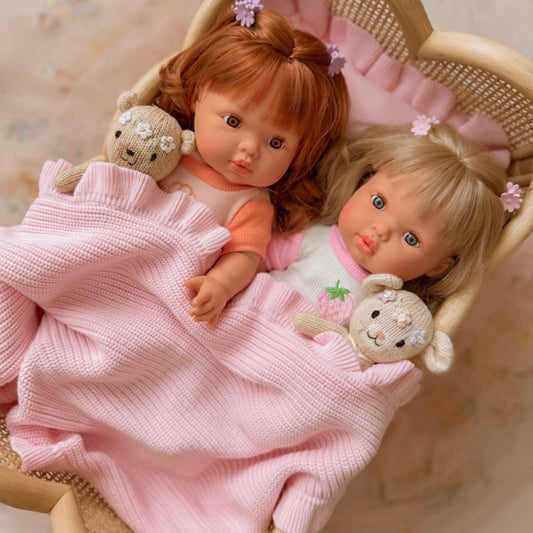 Powder Blush Luxe Pink frilled Dolly (Blanket only)