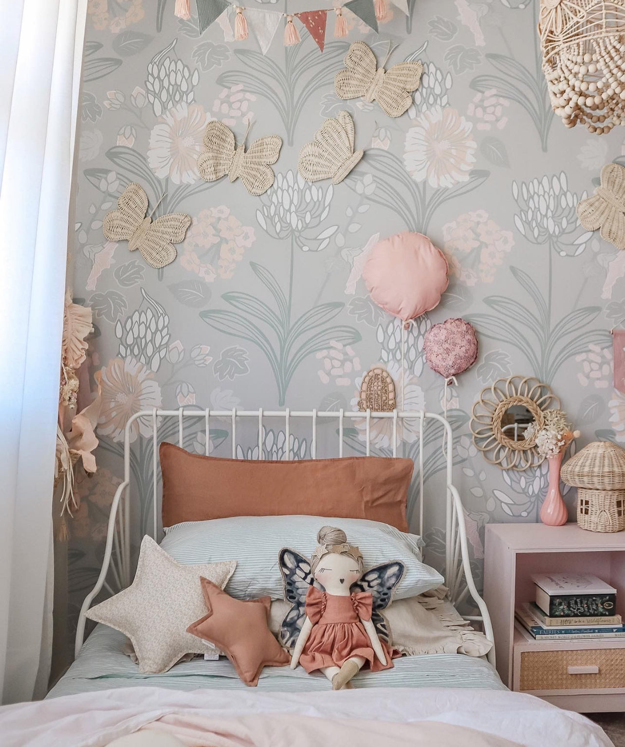 Rattan Butterfly decals - Set of 8 or 4