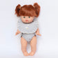 Dolls Blue striped Goose Bib + Diaper set - Fits 34-38cm Minikane Gordis, Mini Colettos, Llorens dolls
