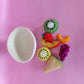 ON SALE Felt tutti frutti Salad + felt bowl- 8 pce set
