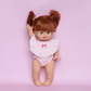 Dolls Blushing pink bow bib and Diaper duo - Fits 34-38cm Minikane Gordis, Mini Colettos, Llorens dolls