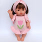 PRE ORDER Doll Garden girls Pink knitted Romper Dolls clothes - Fits 34-38cm Minikane Gordis, Mini Colettos, Miniland Dolls, Llorens dolls