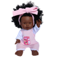 PRE ORDER Strawberry Sips Milk Romper + Bow set - Fits 34-38cm Minikane Gordis, Mini Colettos, Miniland Dolls, Llorens dolls (Copy)