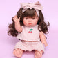 Dolls Vintage Pink & Ivory Frilled Three-Piece Set with Cherry 🍒 Embroidery - Fits 34-38cm Minikane Gordis, Mini Colettos, Llorens dolls
