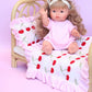 Frilled Gingham Cherry Blanket + Pillow set