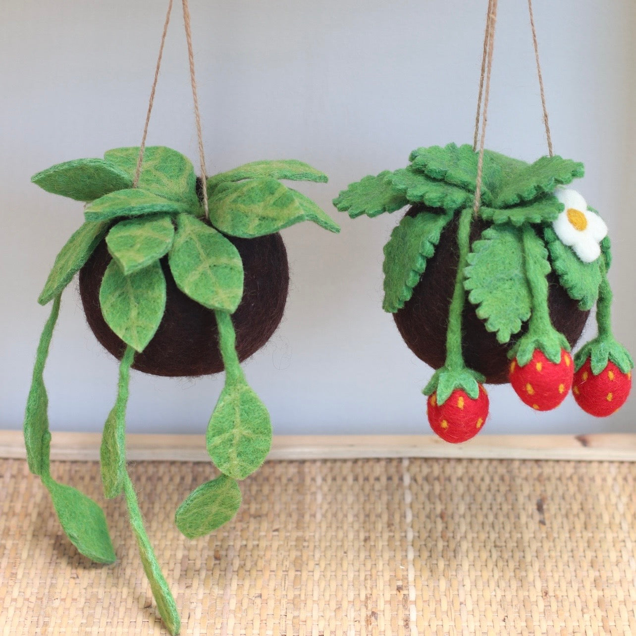 Felt Ivy Kokedama - Hanging plant