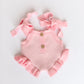 PRE ORDER Doll Garden girls Pink knitted Romper Dolls clothes - Fits 34-38cm Minikane Gordis, Mini Colettos, Miniland Dolls, Llorens dolls