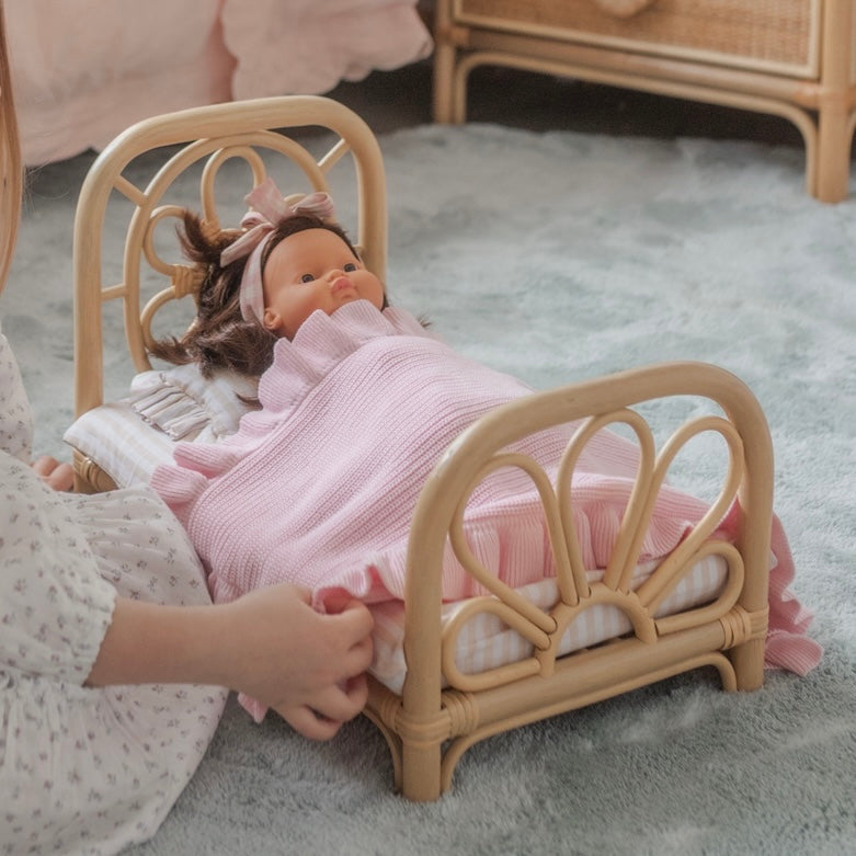 Powder Blush Luxe Pink frilled Dolly (Blanket only)