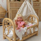 🍓 Strawberry Frilled Bib & Diaper Doll Set - Fits 34-38cm Minikane Gordis, Mini Colettos, Llorens dolls