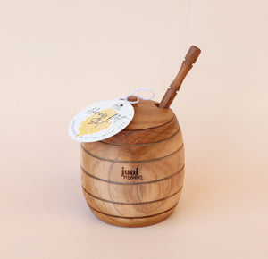 ON SALE Wooden honey 🍯 pots with honey dipper
