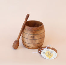 Load image into Gallery viewer, ON SALE Wooden honey 🍯 pots with honey dipper