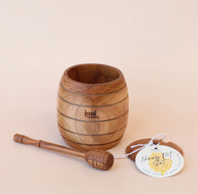 Load image into Gallery viewer, ON SALE Wooden honey 🍯 pots with honey dipper
