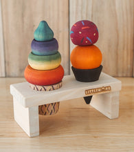 Load image into Gallery viewer, ON SALE Little Monq hand painted popsicle set plus stand